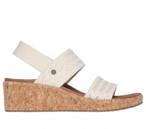 Beige Skechers Arch Fit Beverlee - Mesh On You Women's Sandals | EAUM-43698