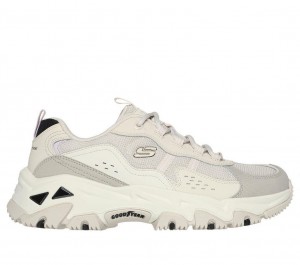 Beige Skechers D'lites Hiker Women's Sneakers | EZBO-23071