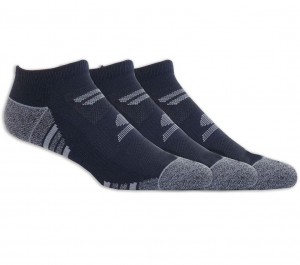 Black Skechers 3 Pack Half Terry No Show Men's Socks | SPYZ-19843