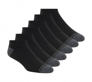 Black Skechers 6 Pack Walking Low Cut Women's Socks | TGOQ-51234