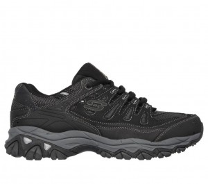 Black Skechers After Burn - Memory Fit Men's Sneakers | QDCT-91702