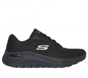 Black Skechers Arch Fit 2.0 - Big League Women's Sneakers | NDFC-83160