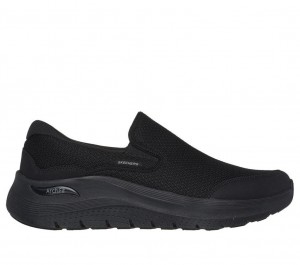 Black Skechers Arch Fit 2.0 - Vallo Men's Sneakers | NHGJ-18496