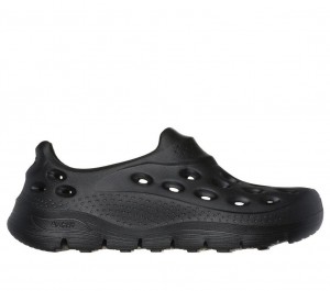 Black Skechers Arch Fit Go Foam Men's Sandals | IBSP-54706