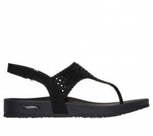 Black Skechers Arch Fit Meditation - Pixie Women's Sandals | DOBS-18432