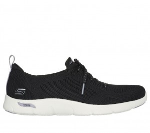 Black Skechers Arch Fit Refine - Freesia Women's Slip On | CQGS-21485