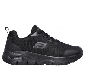 Black Skechers Arch Fit Sr Women's Work Shoes | VWCU-17932