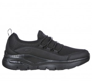 Black Skechers Arch Fit Sr - Jitsy Women's Work Shoes | STRC-85140