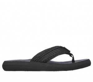 Black Skechers Asana - Hidden Valley Women's Sandals | VKTI-54067