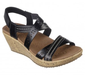 Black Skechers Beverlee - Delicate Glow Women's Sandals | BSFK-64930