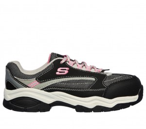 Black Skechers Biscoe St Women's Work Shoes | ZGBT-54729