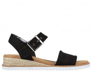 Black Skechers Bobs Desert Kiss - Adobe Princess Women's Sandals | IYKX-78316