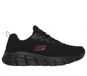 Black Skechers Bobs Sport B Flex - Chill Edge Men's Sneakers | QYHS-84913