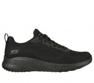 Black Skechers Bobs Sport Squad Chaos - Face Off Women's Sneakers | THVY-74362