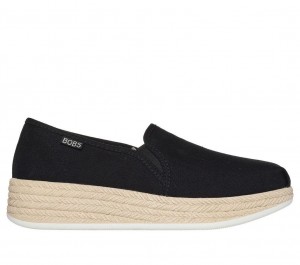 Black Skechers Bobs Urban Highlites Women's Slip On | UZMN-10627