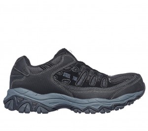 Black Skechers Cankton - Ebbitt St Men's Work Shoes | VOWU-49078