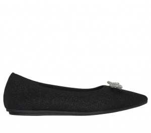 Black Skechers Cleo Point - Glitzy Haze Women's Flats | JBIU-36429