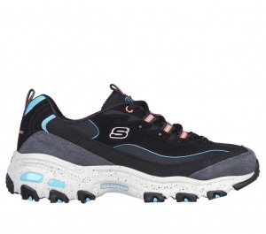 Black Skechers D'lites - Bold Views Women's Sneakers | ORUC-43621