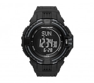 Black Skechers El Ray Black Men's Watch | KEBA-05387