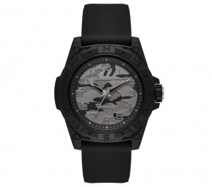 Black Skechers Encino Camo Sili Women's Watch | LPGY-96074