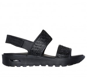 Black Skechers Foamies: Arch Fit Footsteps - Enchant Women's Sandals | FPLZ-43798