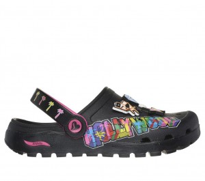 Black Skechers Foamies: Arch Fit Footsteps - Starstruck Women's Sandals | FCJI-41358