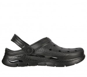 Black Skechers Foamies: Arch Fit - Valiant Men's Slip On | GMOK-64219