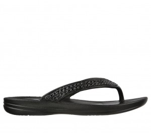 Black Skechers Foamies: Glitzy Women's Sandals | RDSX-36015