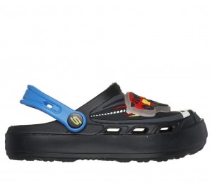 Black Skechers Foamies: Swifters - Motor-brights Boys' Sandals | SXVP-40895