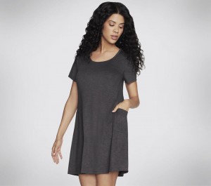 Black Skechers Go Dri Swift Women's Dress | TGHW-43102