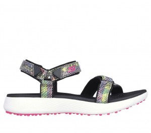 Black Skechers Go Golf 600 - Charms Women's Sandals | YUXL-73501