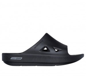 Black Skechers Go Recover Refresh Men's Sandals | ZFRU-20517