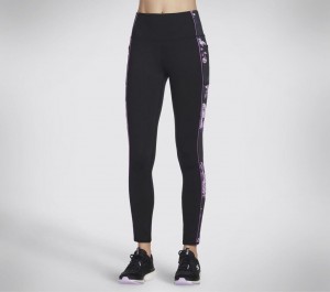 Black Skechers Go Stretch Winter Bloom Legging Women's Pants | KLFI-27841