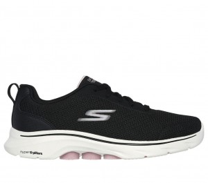 Black Skechers Go Walk 7 - Clear Path Women's Sneakers | EWFZ-20867