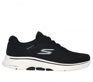 Black Skechers Go Walk 7 - The Construct Men's Sneakers | YIVK-65704