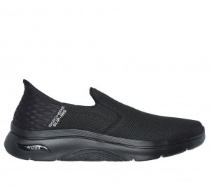 Black Skechers Go Walk Af 2.0 - Hands Free 2 Men's Slip On | YMOH-49126