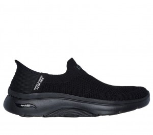 Black Skechers Go Walk Arch Fit 2.0 - Val Women's Slip On | YTEG-29468