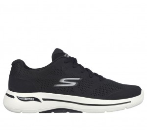 Black Skechers Go Walk Arch Fit - Guideline Men's Sneakers | AEWF-07139