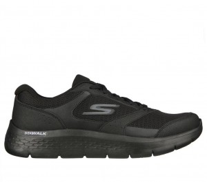 Black Skechers Go Walk Flex Men's Sneakers | NVWI-84107