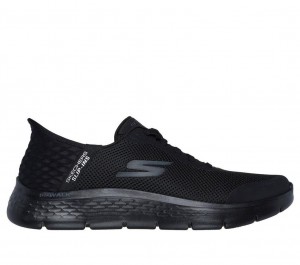 Black Skechers Go Walk Flex - Hands Up Men's Slip On | UXWL-67502