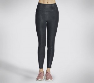 Black Skechers Go Walk Hw Viper Shine Legging Women's Pants | PDUH-87602