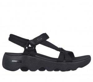 Black Skechers Go Walk Massage Fit - Transcend Women's Sandals | MZCP-26943