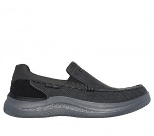 Black Skechers Hasting - Fielden Men's Slip On | VSYD-76124