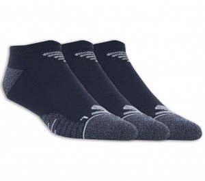 Black Skechers Low Cut Microfiber - 3 Pack Men's Socks | JCBY-19354