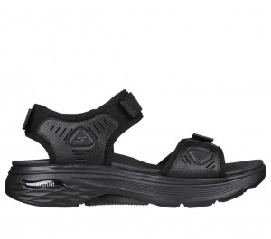 Black Skechers Max Cushioning Arch Fit Prime - Archee Men's Sandals | QXUY-48690