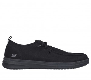 Black Skechers Melo Sr Men's Work Shoes | SLPZ-53719