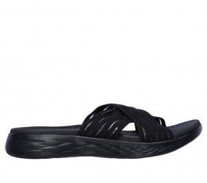 Black Skechers On The Go 600 - Sunrise Women's Sandals | OTGE-97402