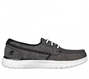 Black Skechers On The Go Flex - Ashore Women's Boat Shoes | IOFY-46093