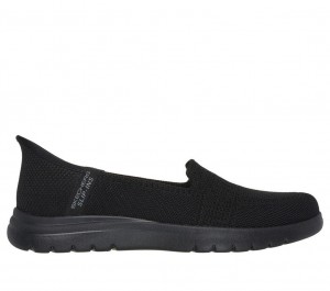 Black Skechers On The Go Flex - Camellia Women's Slip On | ELOT-75380