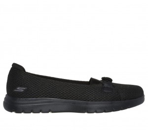 Black Skechers On The Go Flex - Peony Women's Flats | VQXE-67923